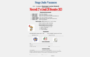 Stage Judo Vacances Boulazac