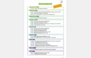 Calendrier Cadet(te)s 2025-2026