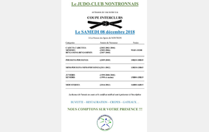 Animation Interclub judo Club Nontron du 8 décembre 2018