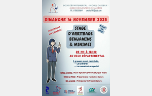 Stage départemental d'arbitrage Benjamin(e) / Minimes