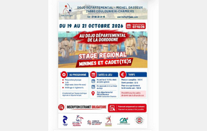 Stage Régional Minimes / Cadet(te)s (avec hébergement)